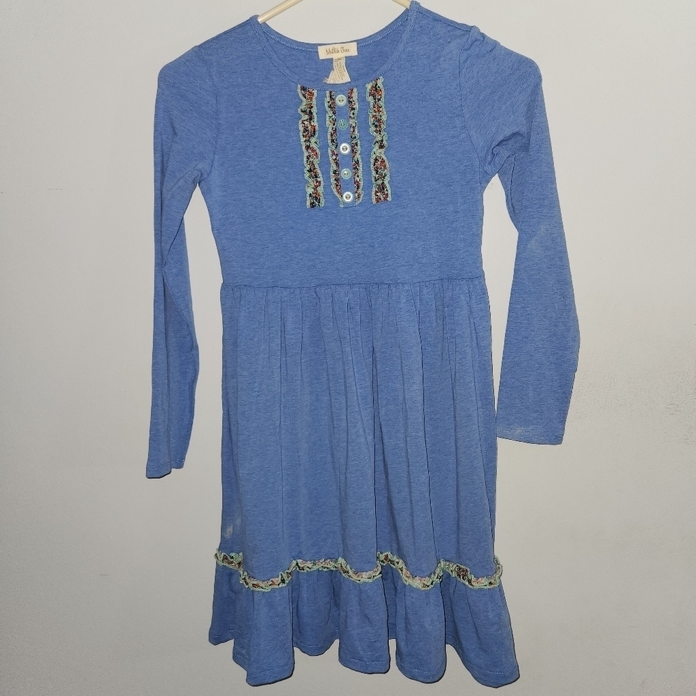 Matilda Jane Caitlin Lap Dress Forever Friends 2015 Nwt sz 8 Blue